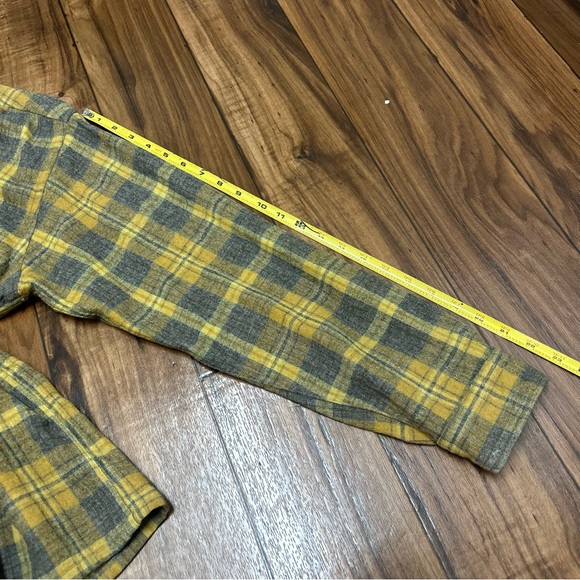 True Vintage 70s / 80s Wool Flannel Plaid Shirt St Moritz Men’s Medium - Picture 10 of 11